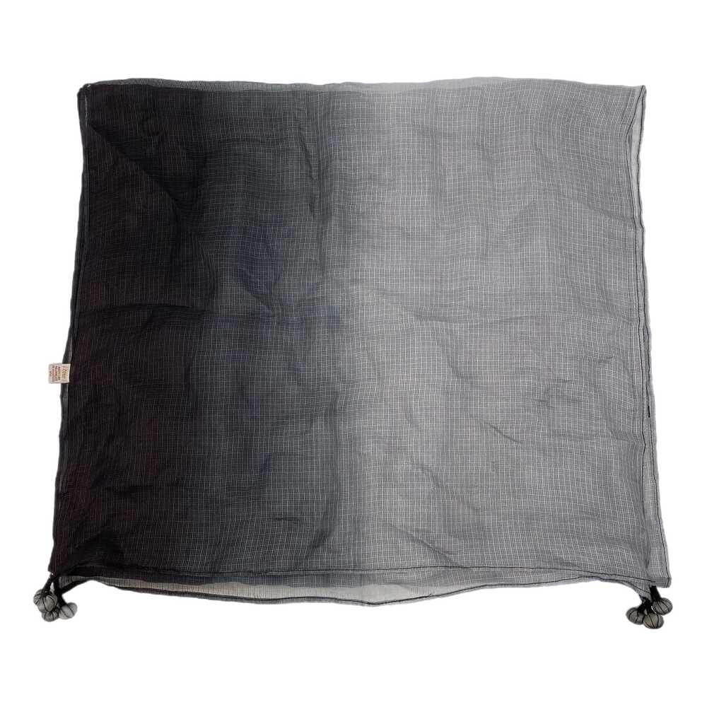Fabindia Black Gray Ombré Silk Scarf | Classic Accessory
